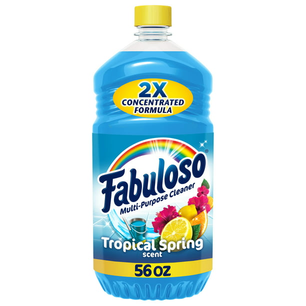 Fabuloso Multi-Purpose Cleaner, 2X Concentrated Formula, Tropical Spring Scent, 56 oz