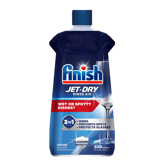 Finish Jet-Dry Rinse Aid, 32oz, Dishwasher Rinse Agent and Drying Agent