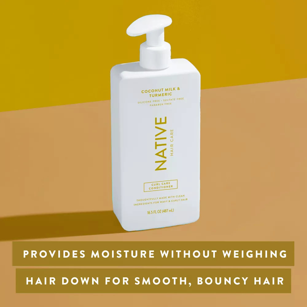 Native Coconut Milk & Turmeric Curl Care Conditioner Sulfate, Paraben, and Silicone Free - 16.5 fl oz