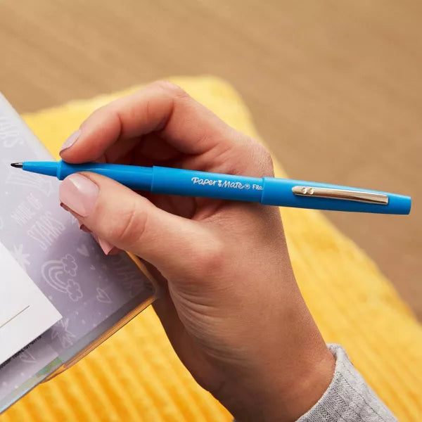 Paper Mate Flair 4pk Marker Pens Felt Tip 0.7mm Black