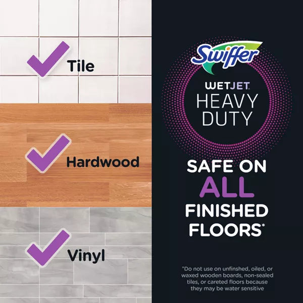 Swiffer WetJet Floor Mop Starter Kit (1 Spray Mop, 5 Mopping Pads, 1 Floor Cleaner Liquid Solution)