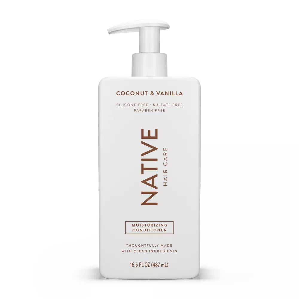 Native Coconut & Vanilla Moisturizing Vegan Conditioner, Clean, Sulfate, Paraben and Silicone Free - 16.5 fl oz