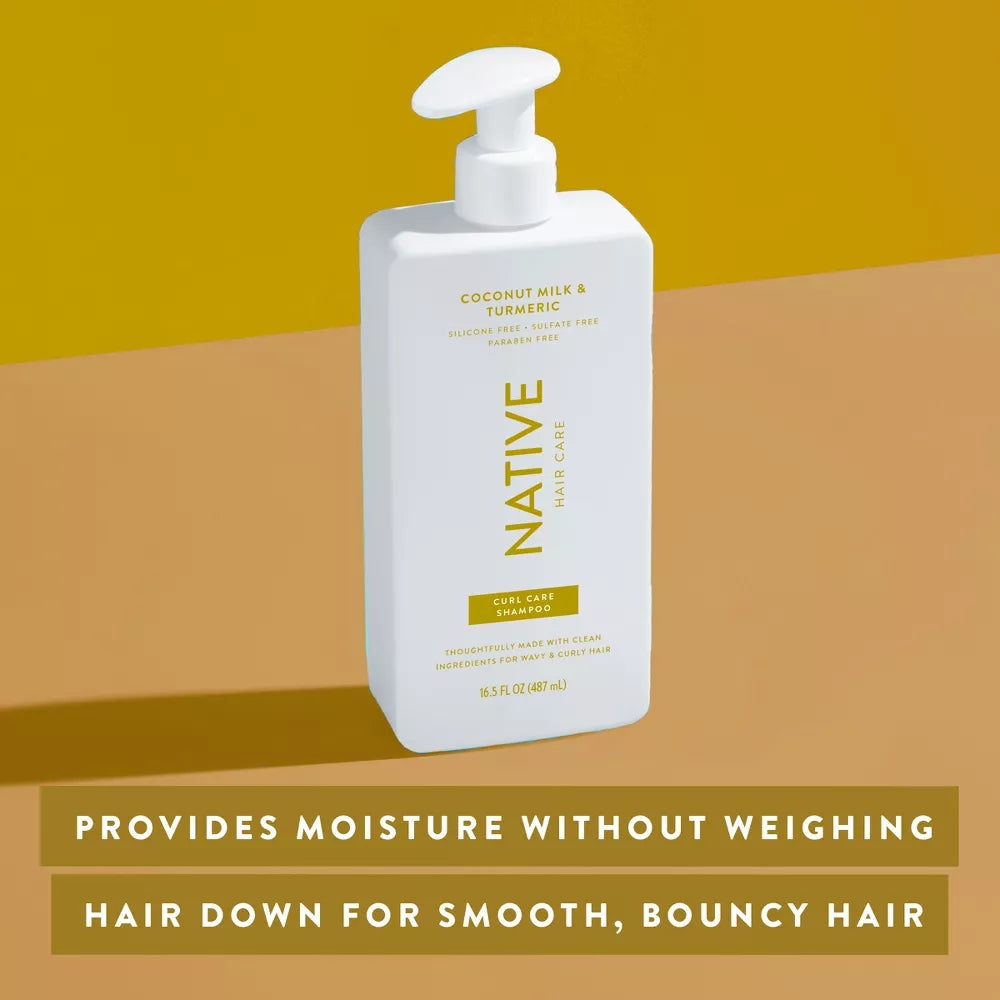 Native Coconut Milk & Turmeric Curl Care Shampoo Sulfate, Paraben, and Silicone Free - 16.5 fl oz