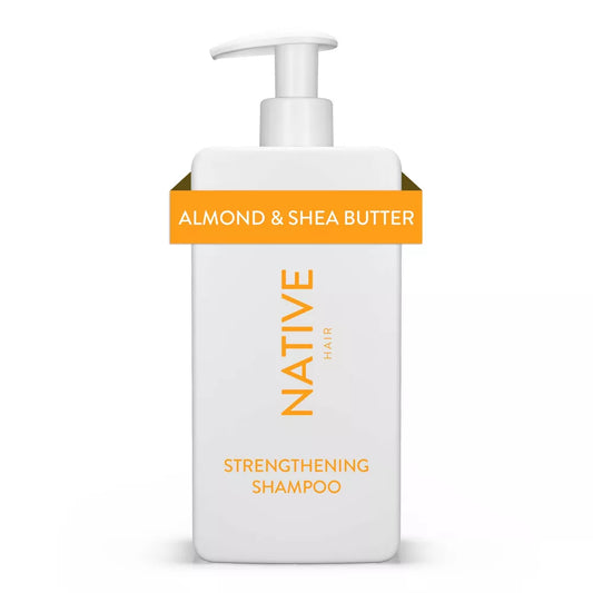 Native Vegan Strengthening Shampoo with Almond & Shea Butter, Clean, Sulfate, Paraben and Silicone Free - 16.5 fl oz