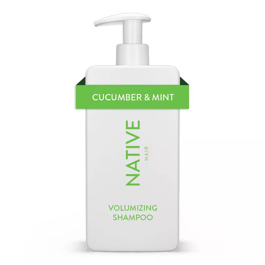 Native Vegan Cucumber & Mint Natural Volume Shampoo, Clean, Sulfate, Paraben and Silicone Free - 16.5 fl oz