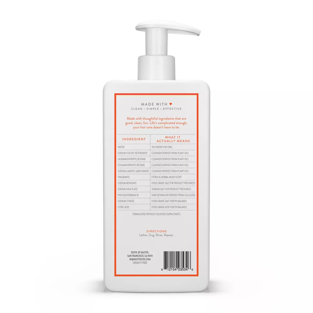 Native Citrus & Herbal Musk Daily Shampoo 16.5oz