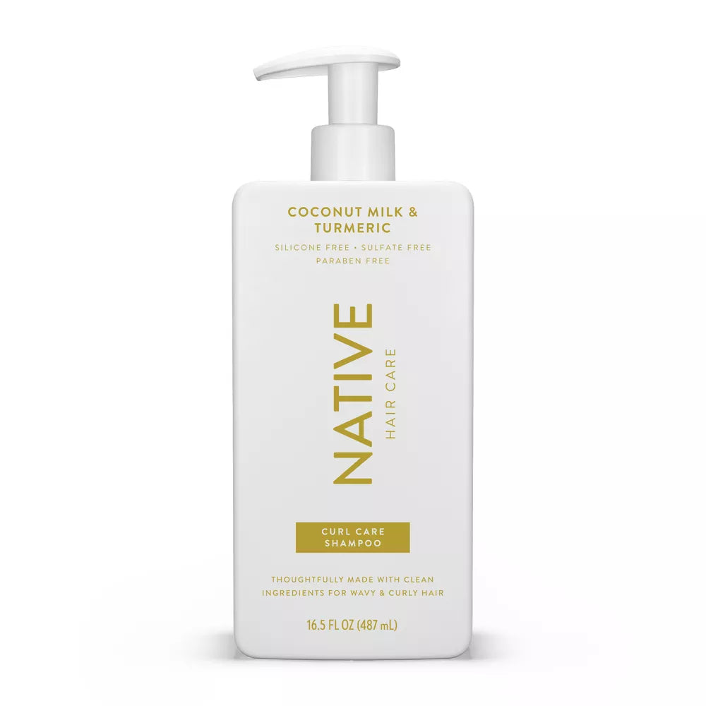 Native Coconut Milk & Turmeric Curl Care Shampoo Sulfate, Paraben, and Silicone Free - 16.5 fl oz