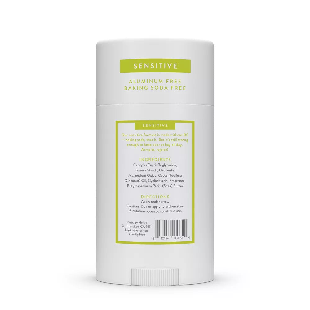 Native Sensitive Deodorant - Aloe & Green Tea - No Baking Soda - 2.65 oz