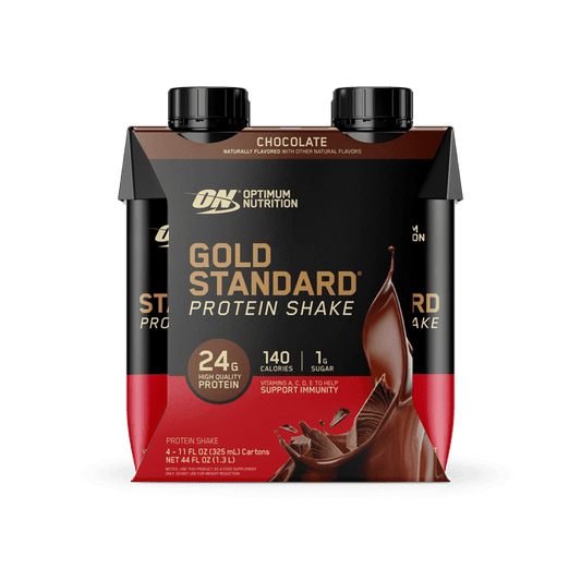 Optimum Nutrition Gold Standard Protein, Ready to Drink Shake, Chocolate, 4 Pack