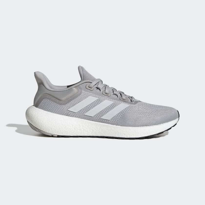 Adidas Men's Pureboost 22 Running Shoes, Grey Two / Cloud White / Core Black