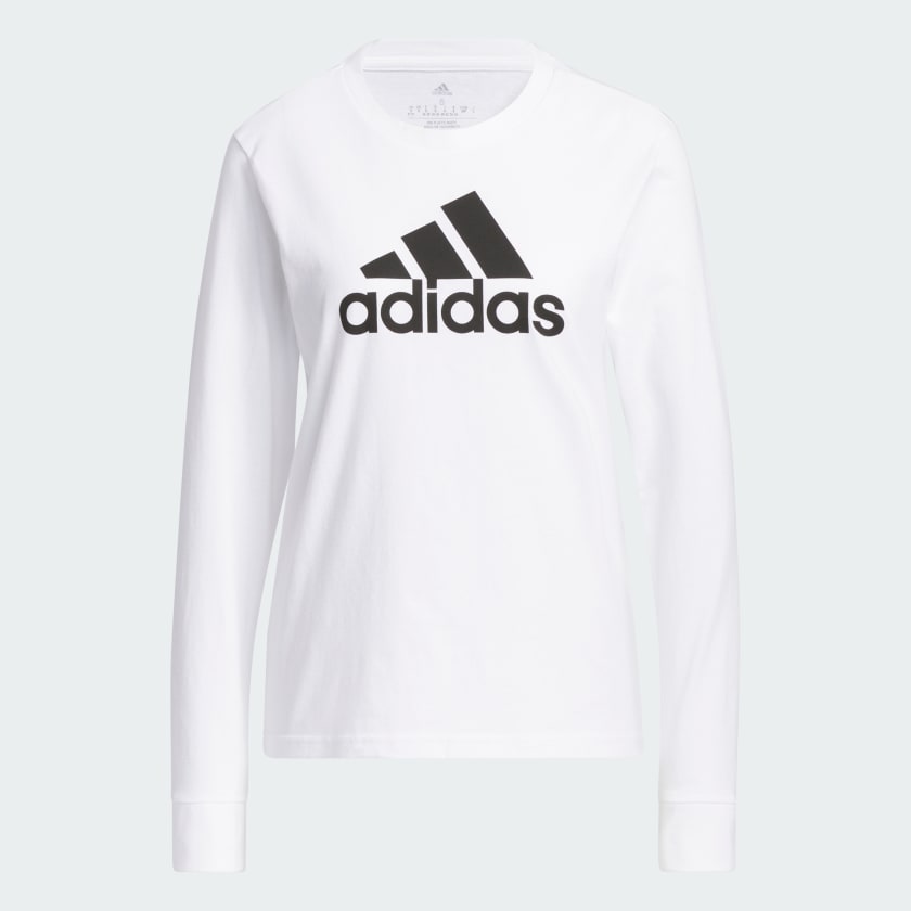 Adidas Women's Sportswear Logo Long Sleeve Tee, White