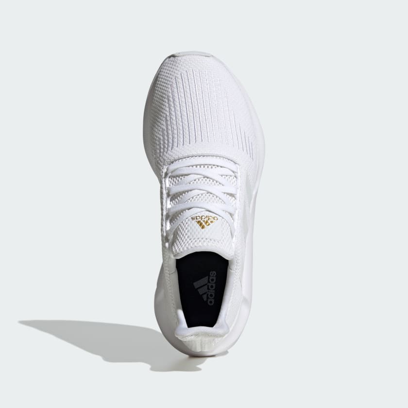 Adidas Women's Swift Run 1.0 Shoes, Cloud White / Cloud White / Gold Metallic