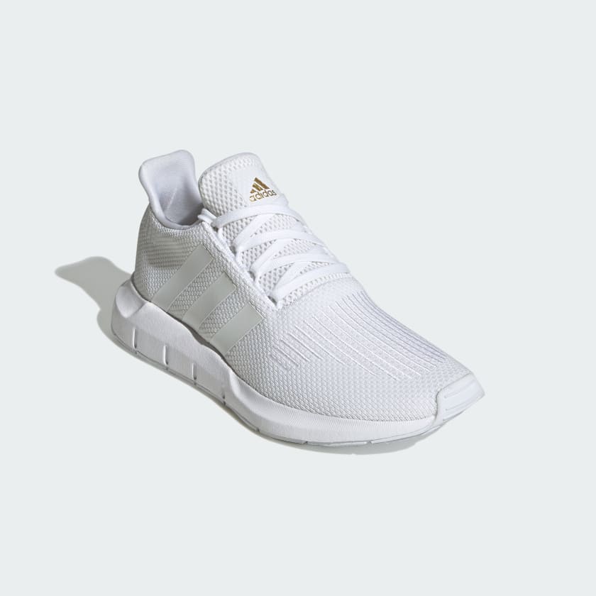 Adidas Women's Swift Run 1.0 Shoes, Cloud White / Cloud White / Gold Metallic