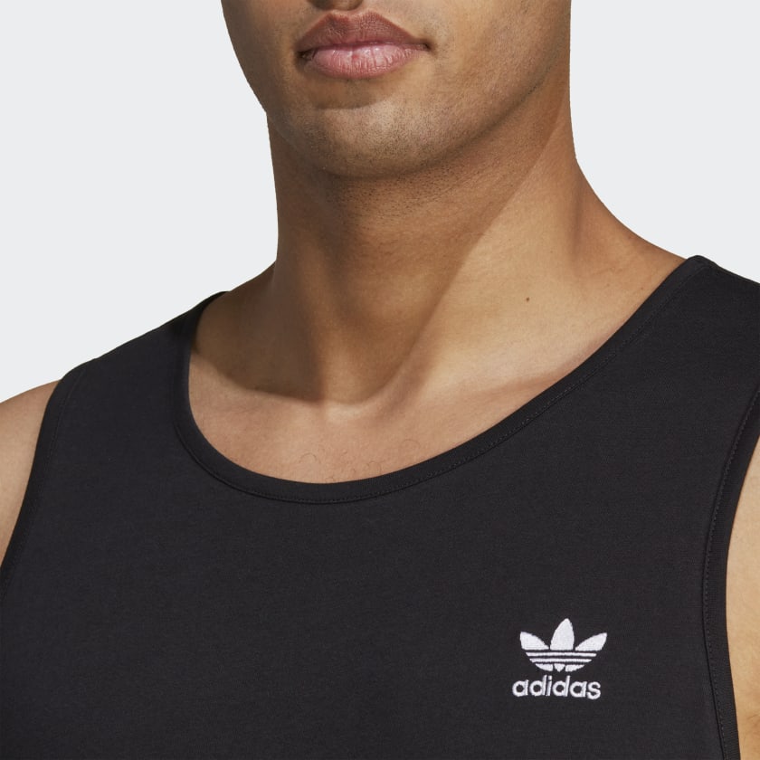 Adidas Men's Trefoil Essentials Tank Top, Black