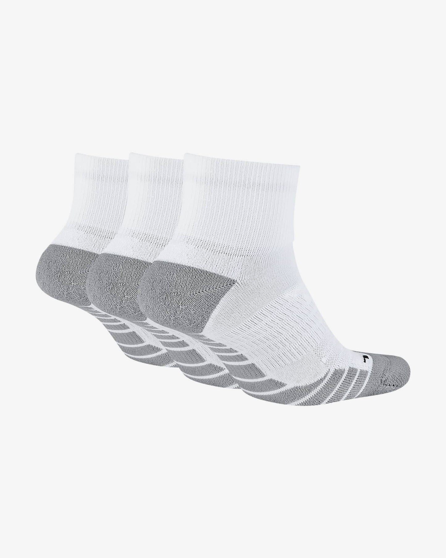 Nike Everyday Max Cushioned Training Ankle Socks (3 Pairs), White/Wolf Grey/Black