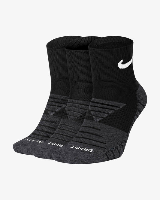 Nike Everyday Max Cushioned Training Ankle Socks (3 Pairs), Black/Anthracite/White