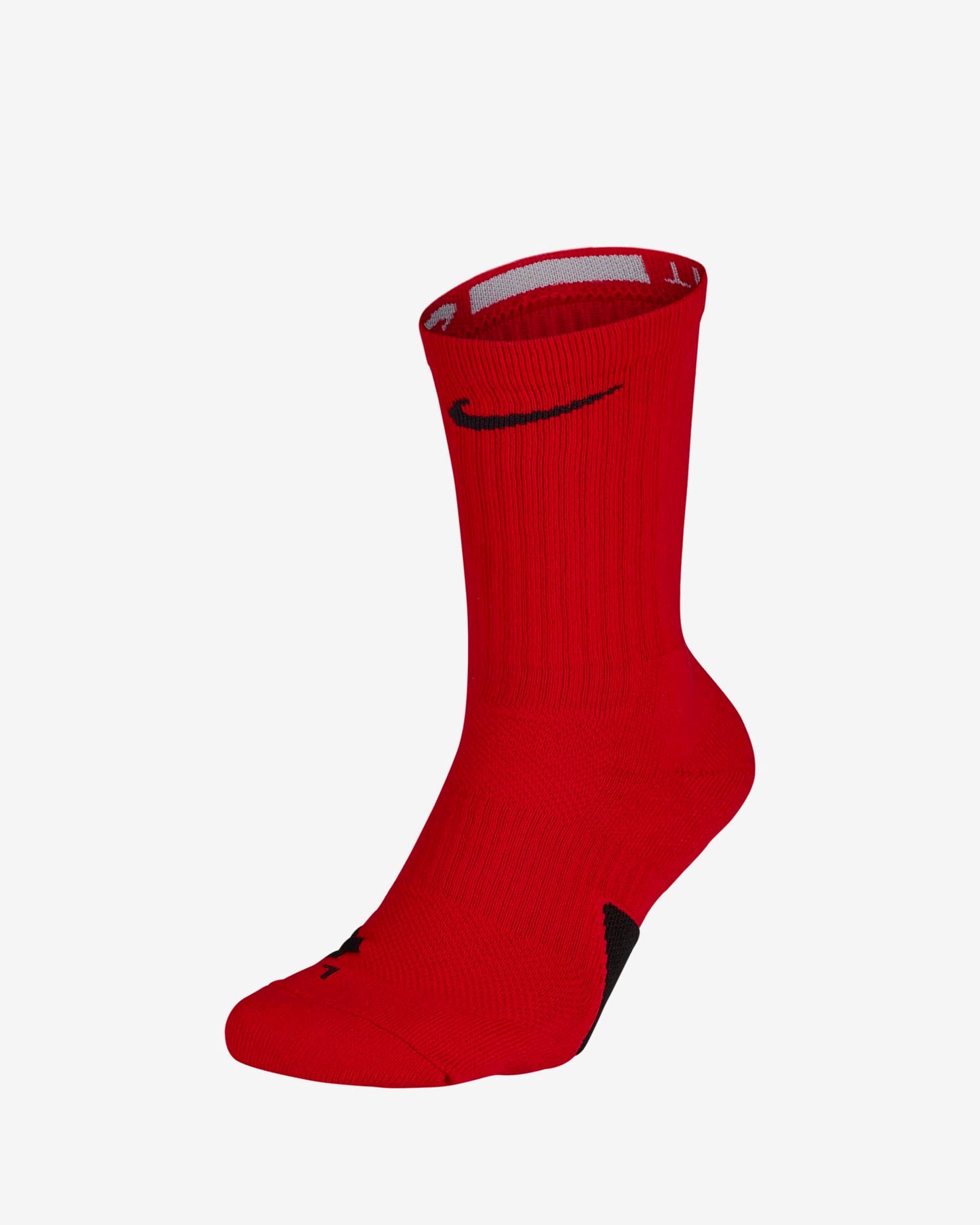 Nike Elite Crew Basketball Socks, University Red/Black/Black