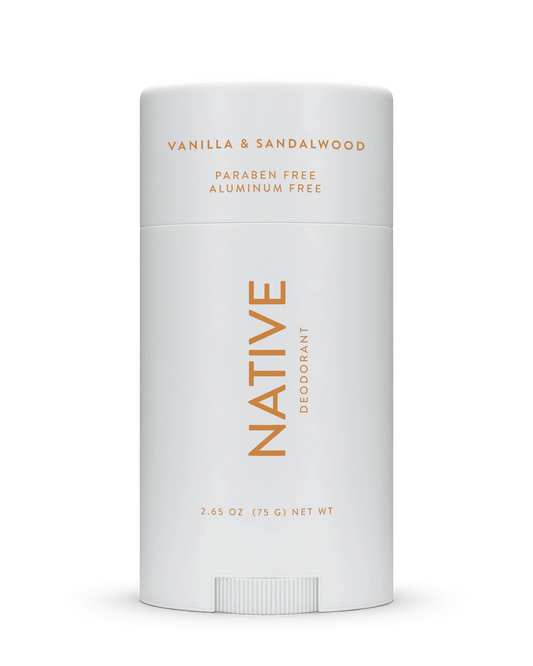 Native Natural Deodorant, Vanilla & Sandalwood, Aluminum Free, 2.65 oz