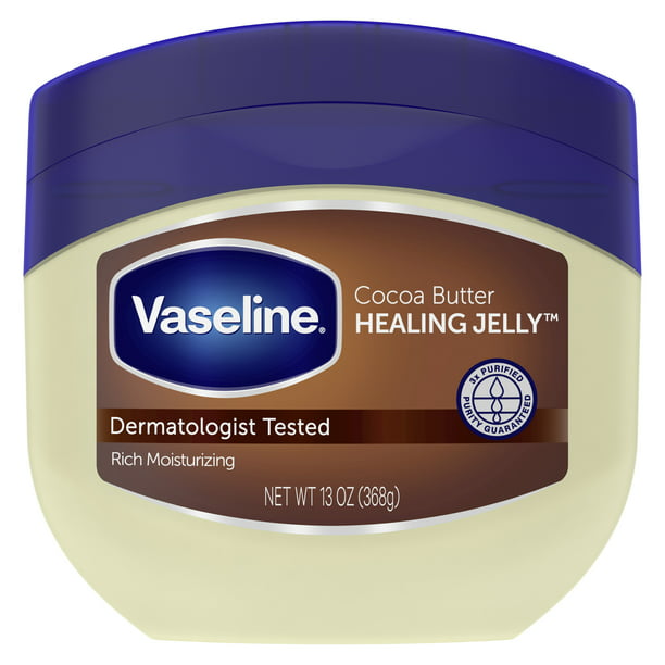 Vaseline Healing Jelly Cocoa Butter for Dry Skin, Hypoallergenic, 13 oz