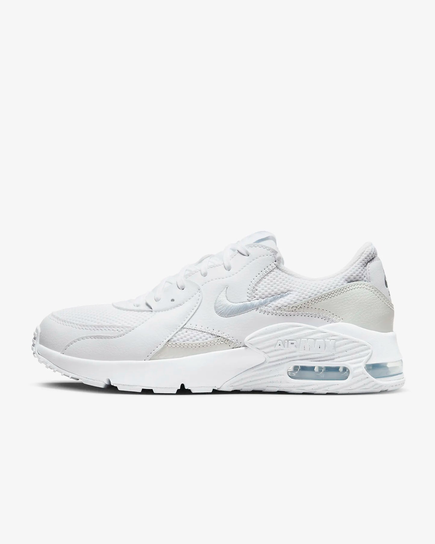 Nike Women's Air Max Excee Shoes, White/White/Metallic Platinum