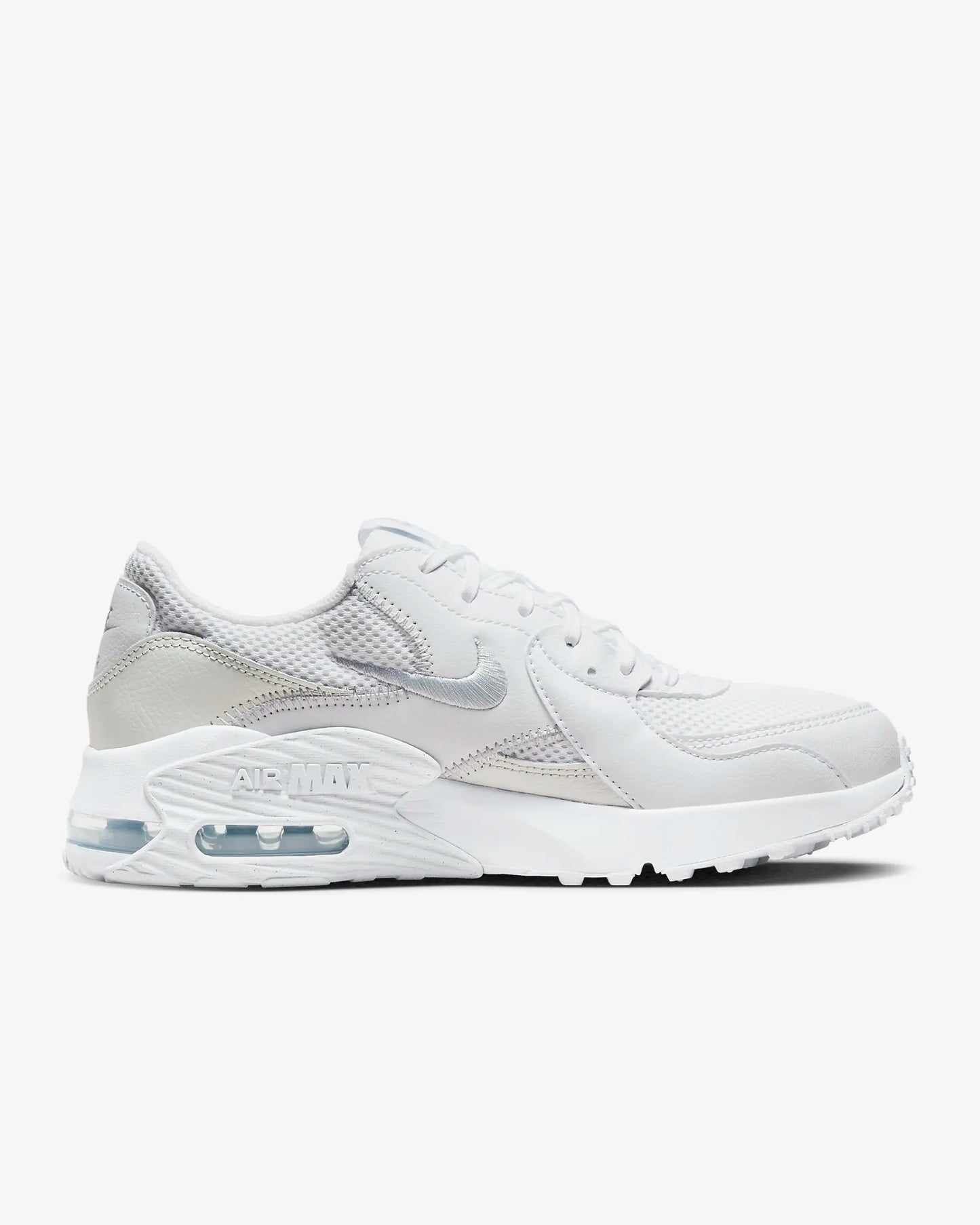 Nike Women's Air Max Excee Shoes, White/White/Metallic Platinum