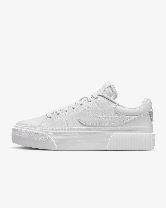 Nike Women's Court Legacy Lift Shoes, White/White/White