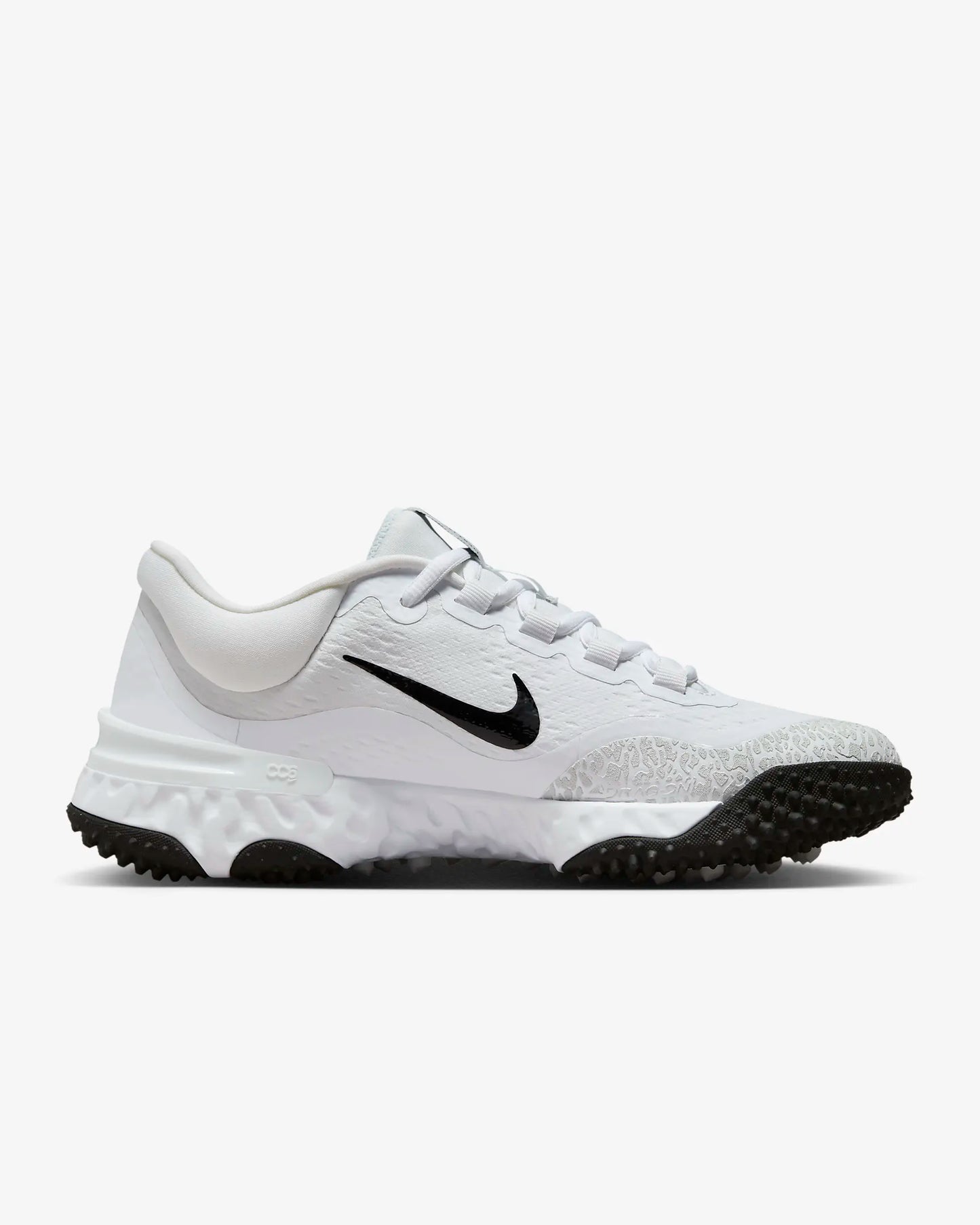 Nike Women's Alpha Huarache Elite 4 Turf Softball Shoes, White/Photon Dust/Black