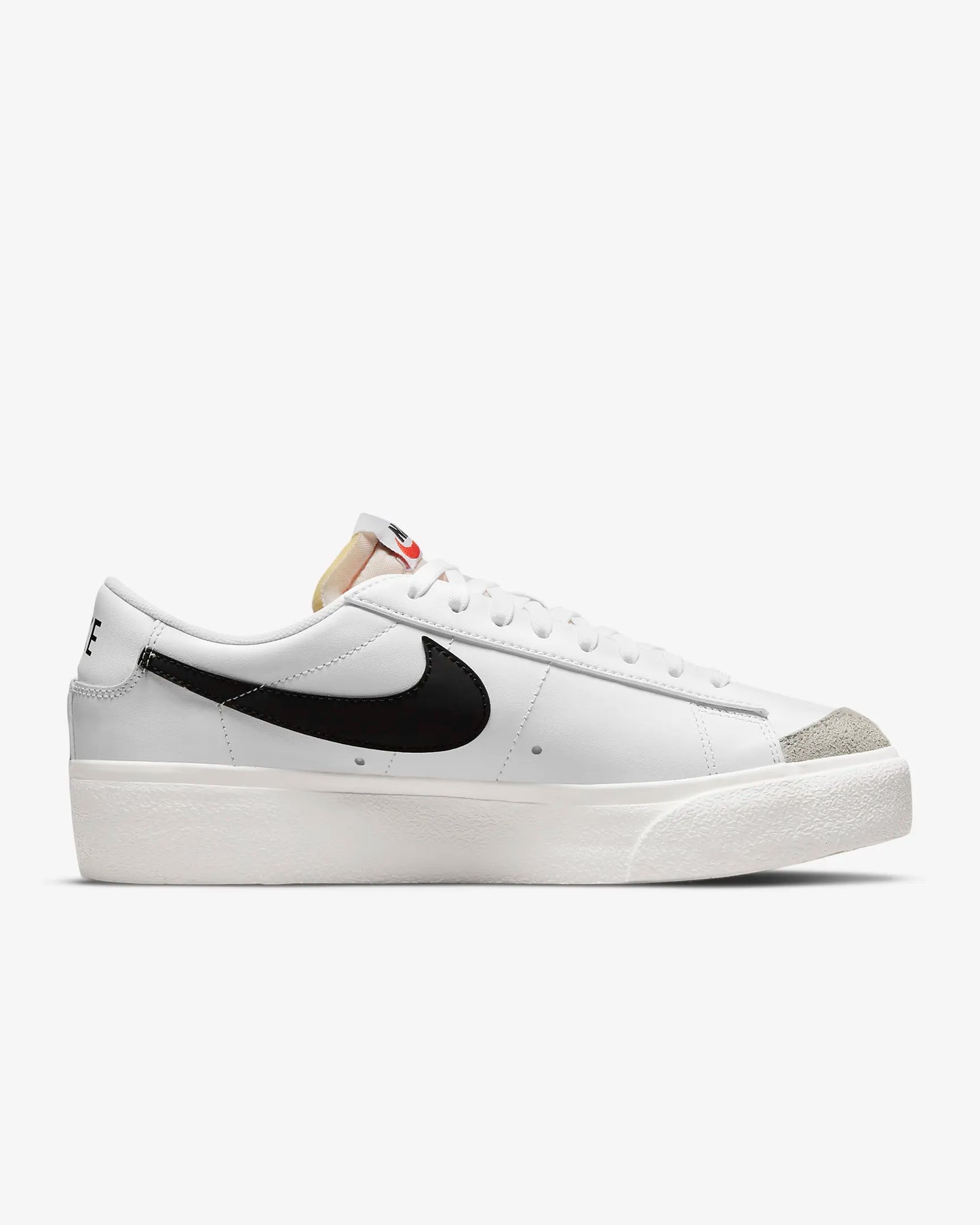 Nike Women's Blazer Low Platform Shoes, White/Sail/Team Orange/Black