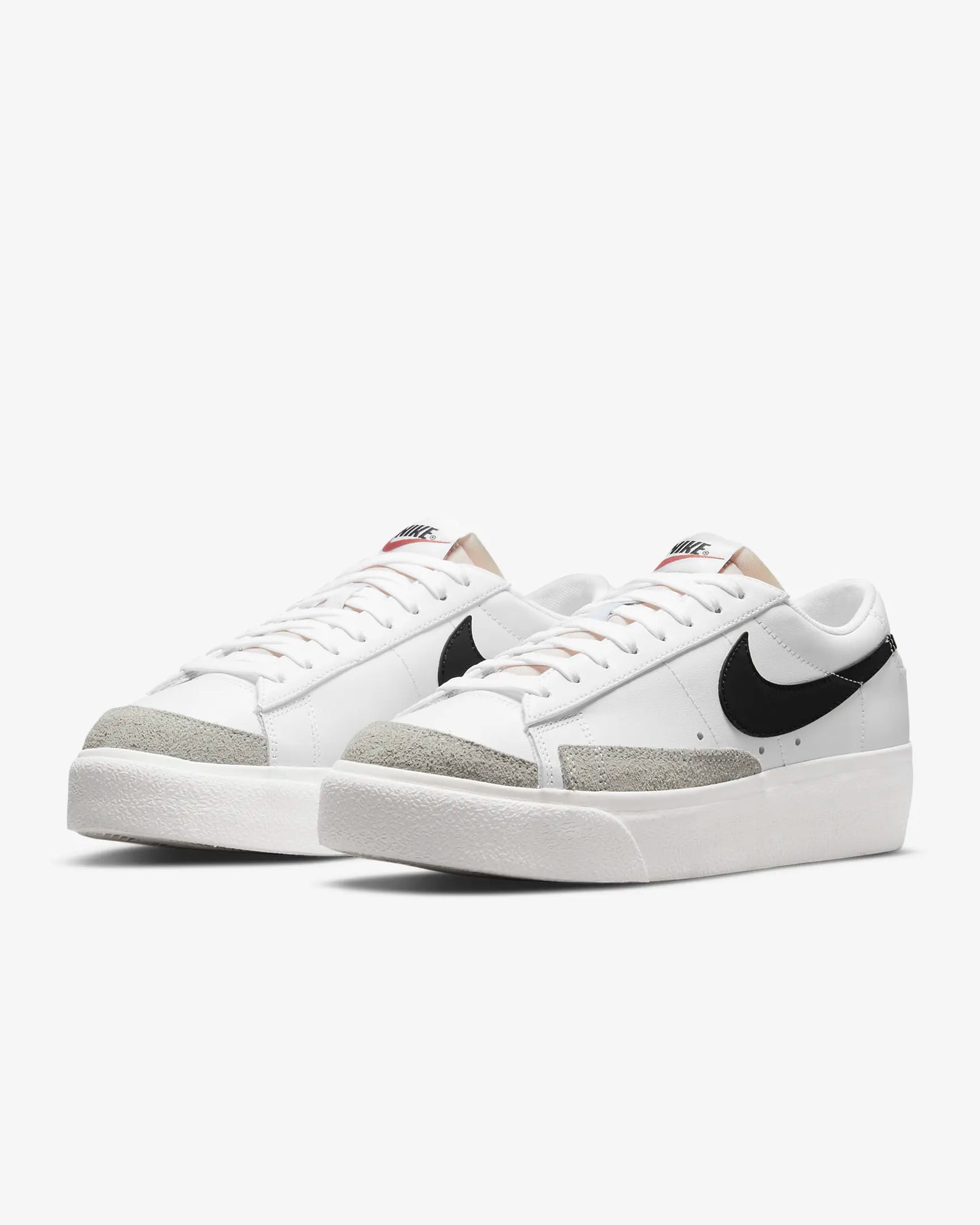 Nike Women's Blazer Low Platform Shoes, White/Sail/Team Orange/Black