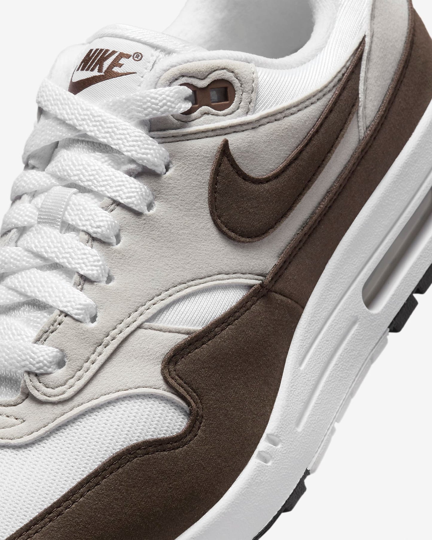 Nike Women's Air Max 1 Shoes, Neutral Grey/White/Black/Baroque Brown