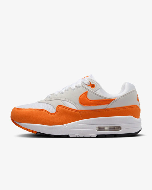 Nike Women's Air Max 1 Shoes, Neutral Grey/White/Black/Safety Orange