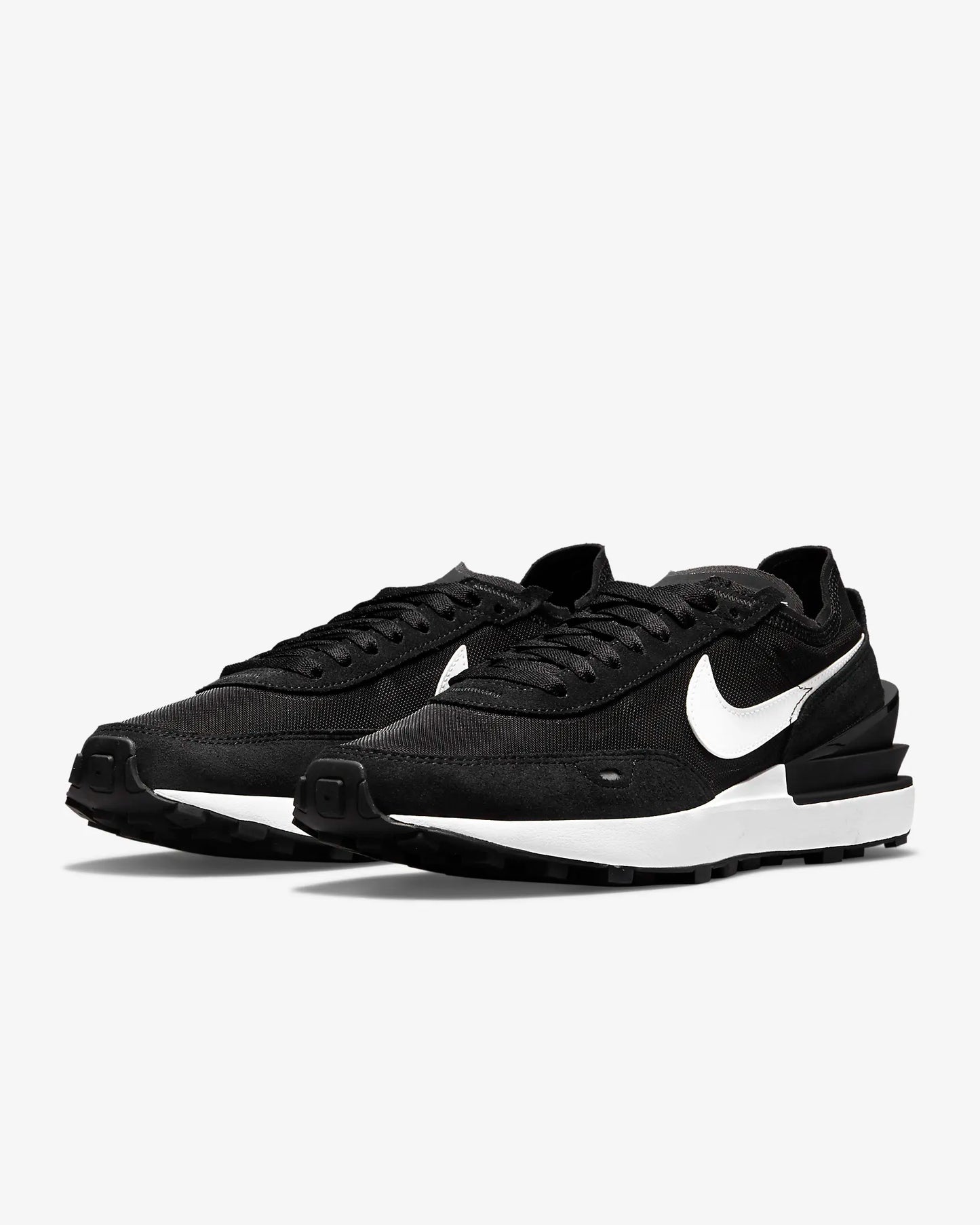 Nike Women's Waffle One Shoes, Black/Orange/White