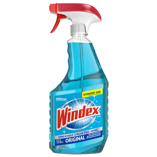 Windex® Glass Cleaner, Original Blue, Spray Bottle, 32 fl oz