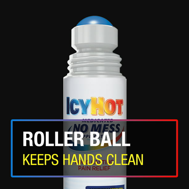 Icy Hot Original Medicated Muscle & Joint Pain Relief No Mess, Roll-On Liquid with Menthol 2.5oz