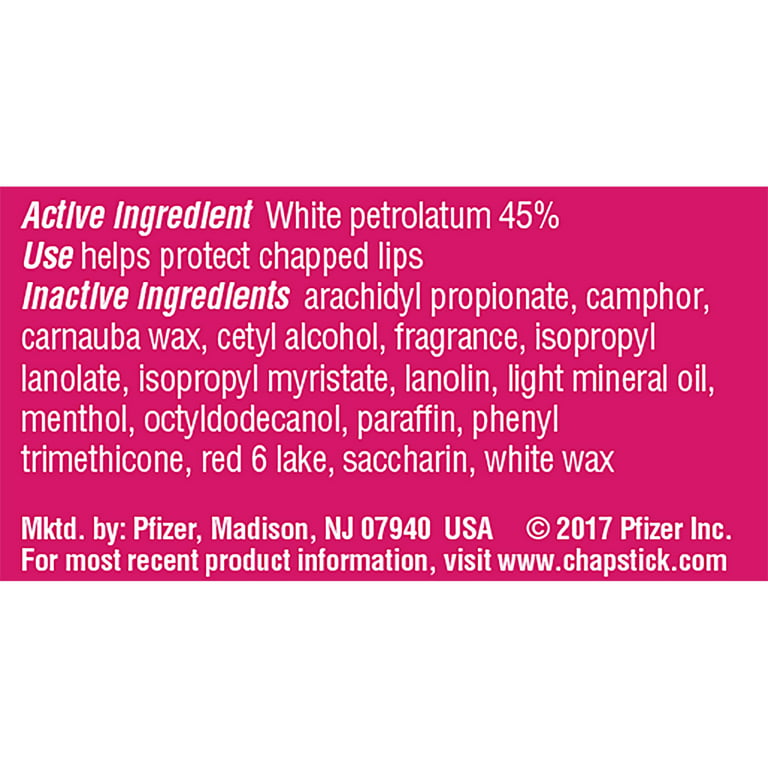 ChapStick Classic Moisturizer and Skin Protectant Cherry Lip Balm, 0.15 Oz, 3 Pack