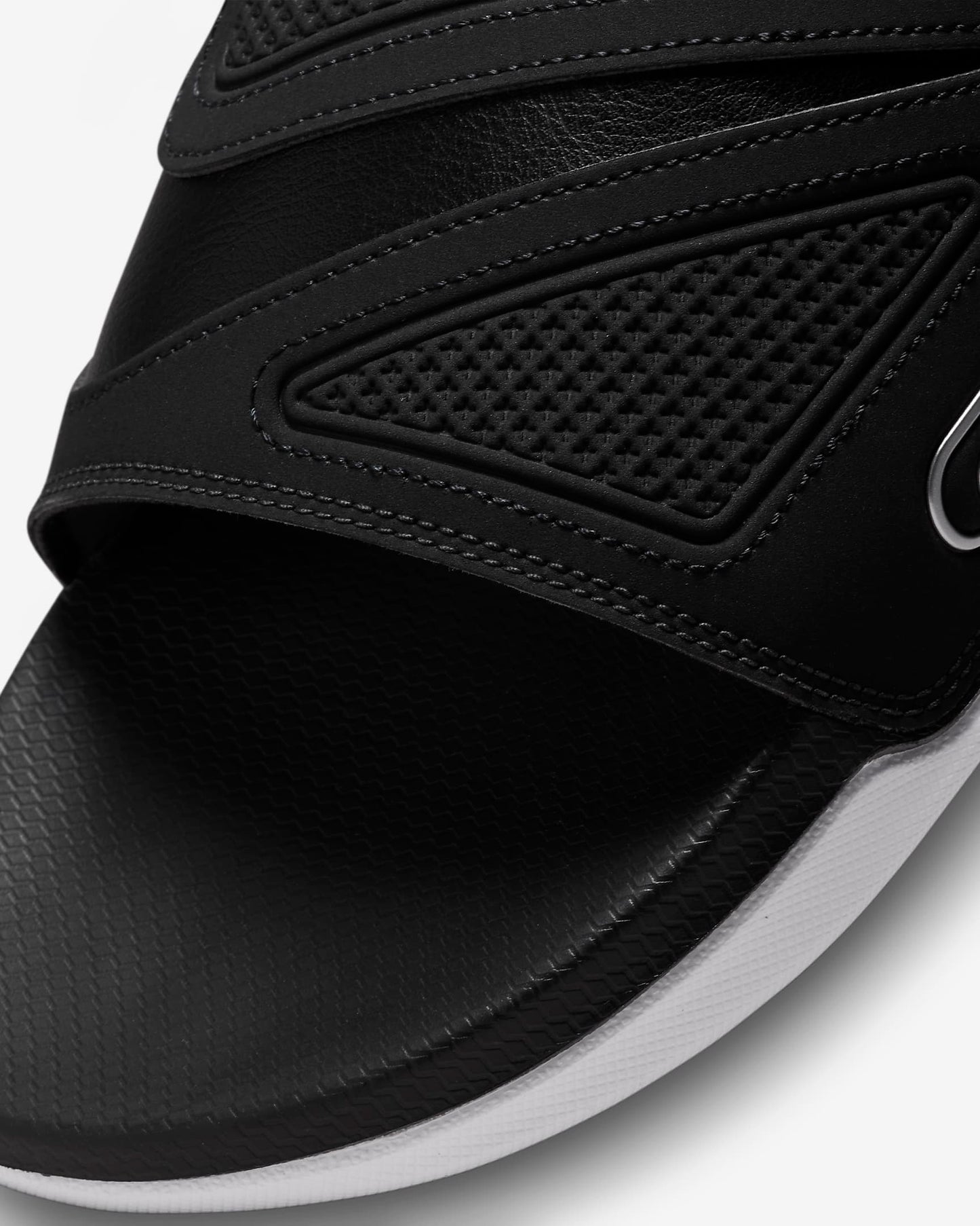 Nike Men's Air Max Cirro Slides, Black/Metallic Silver/White/Black