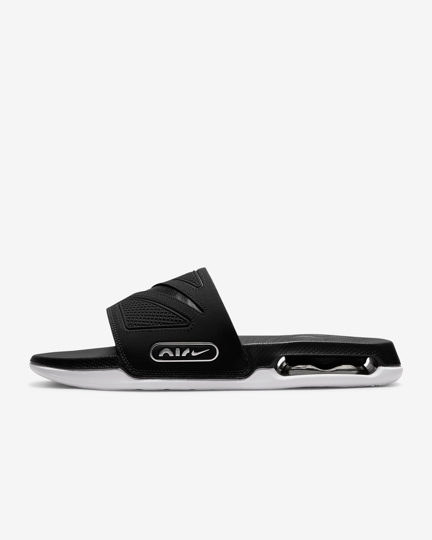 Nike Men's Air Max Cirro Slides, Black/Metallic Silver/White/Black