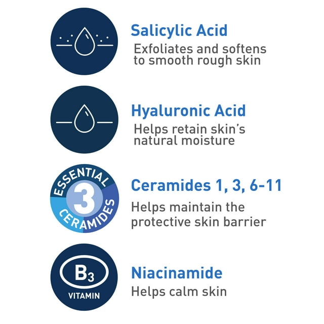 CeraVe Renewing Salicylic Acid Face Cleanser for Normal Skin, 8 fl oz