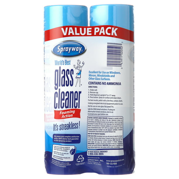 Sprayway World's Best Glass Cleaner, Value Pack, 2x19 OZ