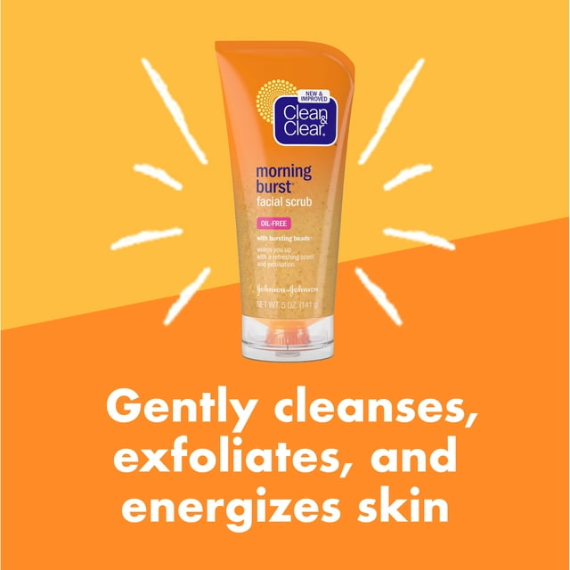 Clean & Clear Morning Burst Oil-Free Exfoliating Face Scrub, 5 oz