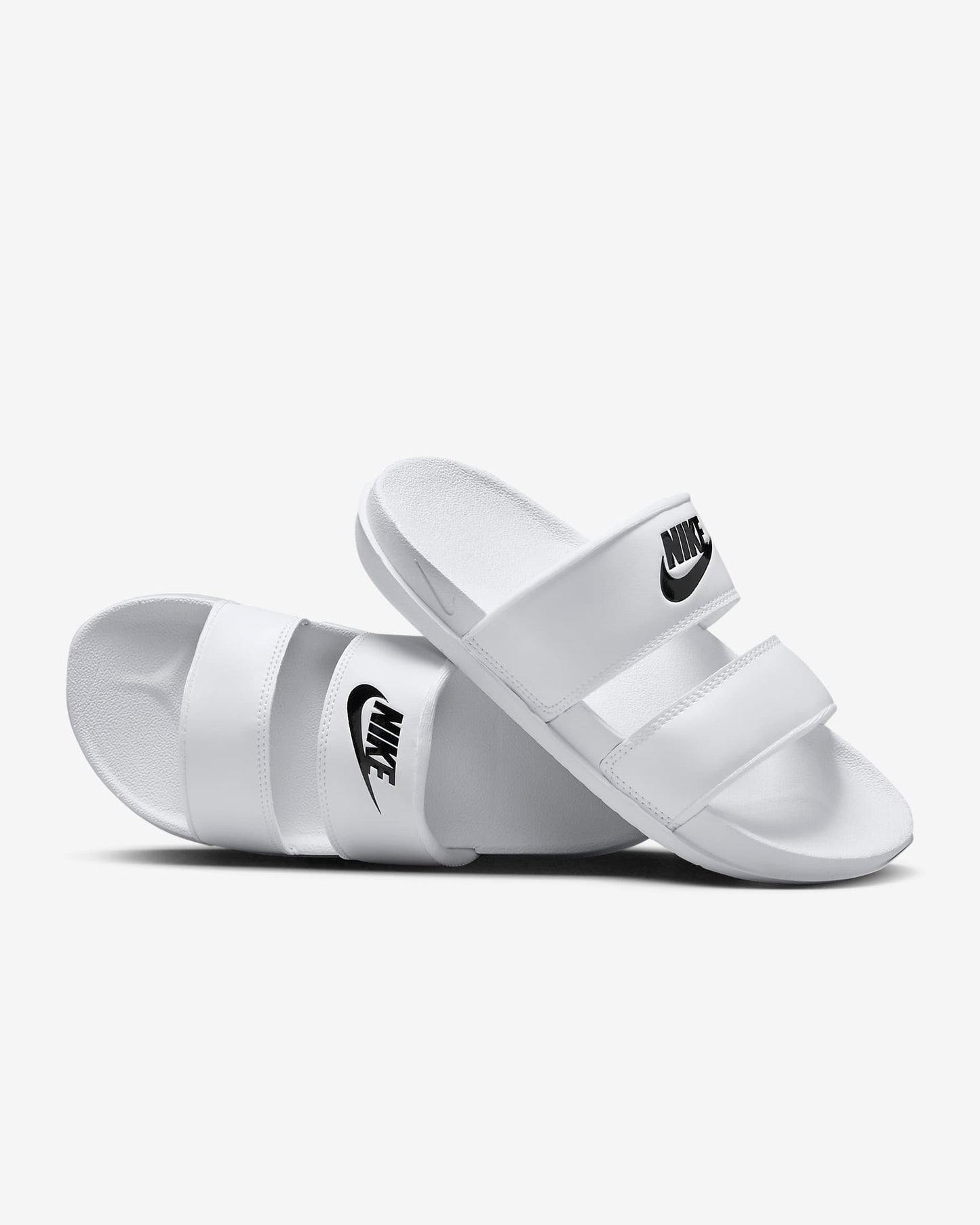 Nike Women's Offcourt Duo Slides, White/White/Black
