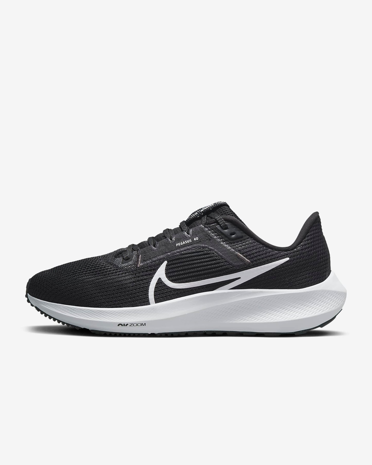 Nike Pegasus 40 Women's Road Running Shoes, Black/Iron Grey/White