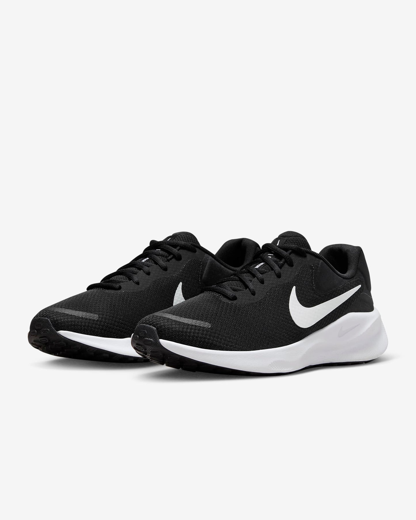 Nike Revolution 7 Men's Road Running Shoes, Black/White
