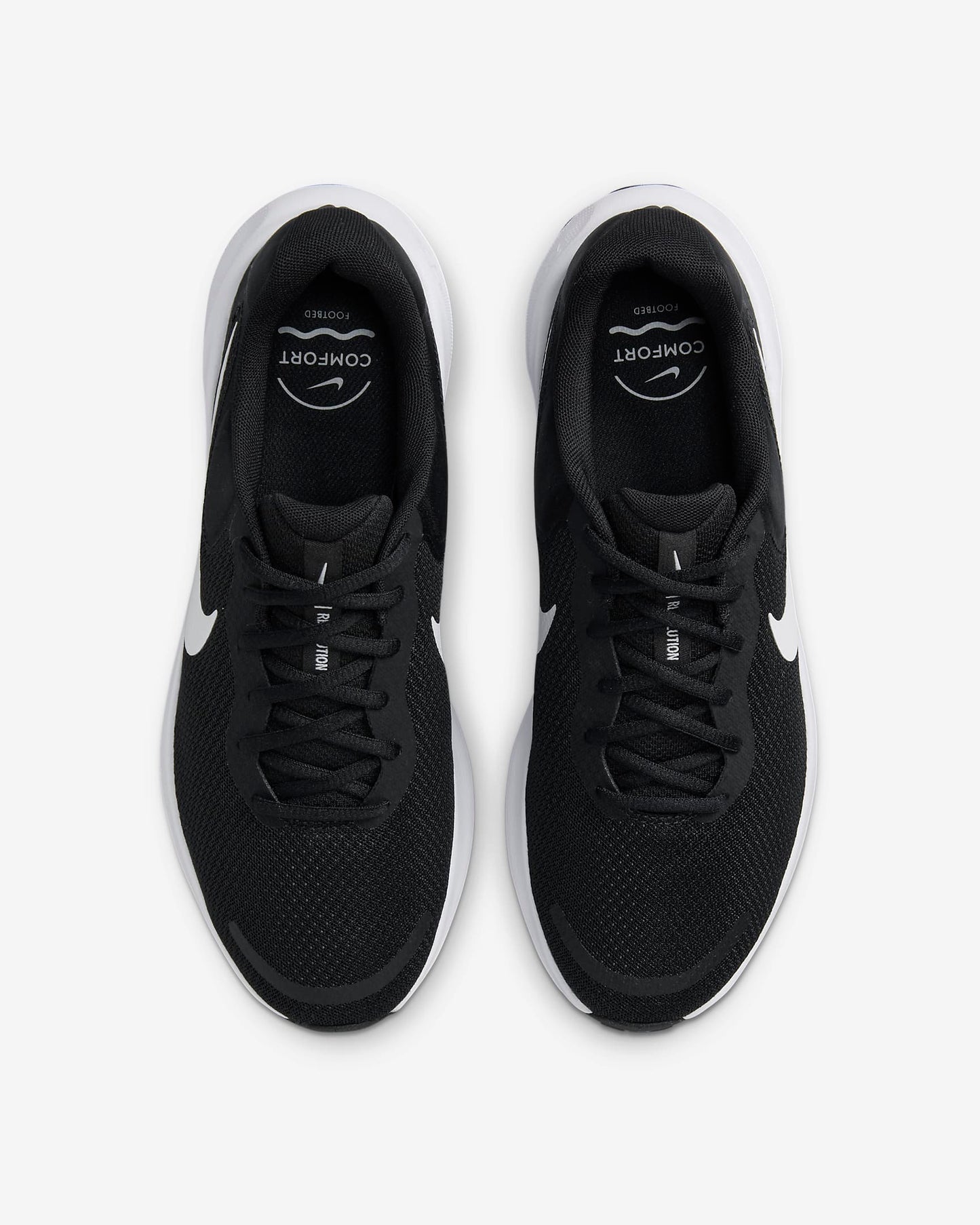 Nike Revolution 7 Men's Road Running Shoes, Black/White