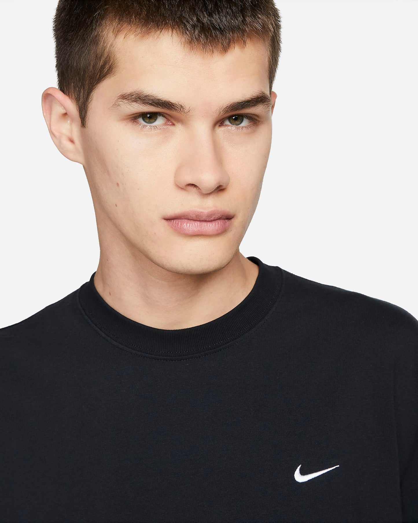 Nike Men's Solo Swoosh T-Shirt, Black/White