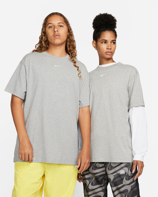 Nike Women's Sportswear Essentials T-Shirt, Dark Grey Heather/White