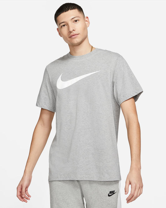 Nike Men's Sportswear Swoosh T-Shirt, Dark Grey Heather/White