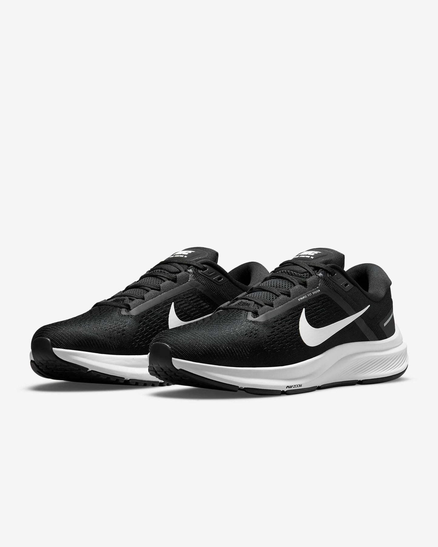 Nike Men's Structure 24 Road Running Shoes, Black/White